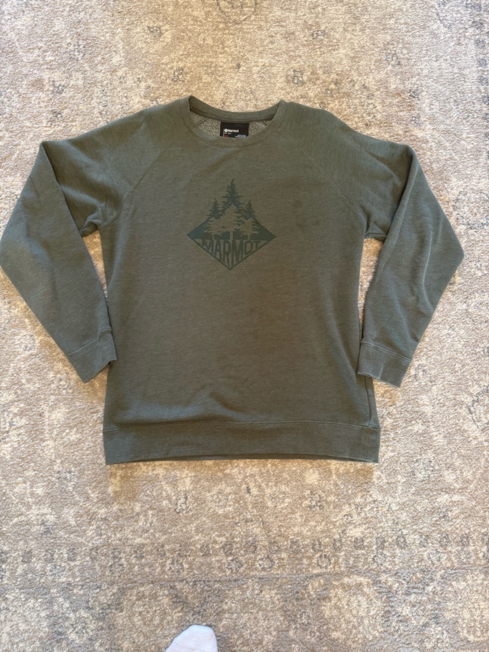 Marmot Men's Dark Olive Crewneck Sweatshirt